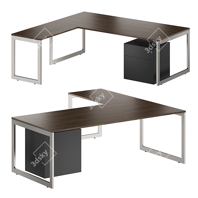 FORMA5 Vektor Executive Desk Set 3D model image 1