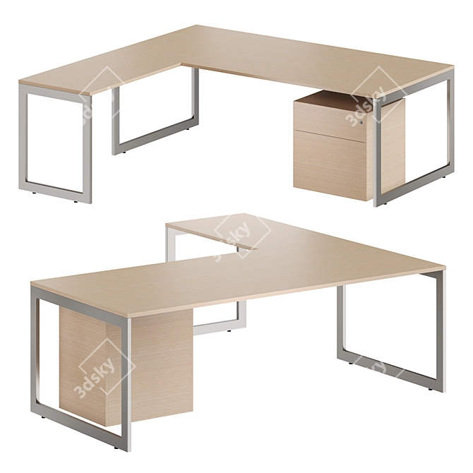 FORMA5 Vektor Executive Desk Set 3D model image 2