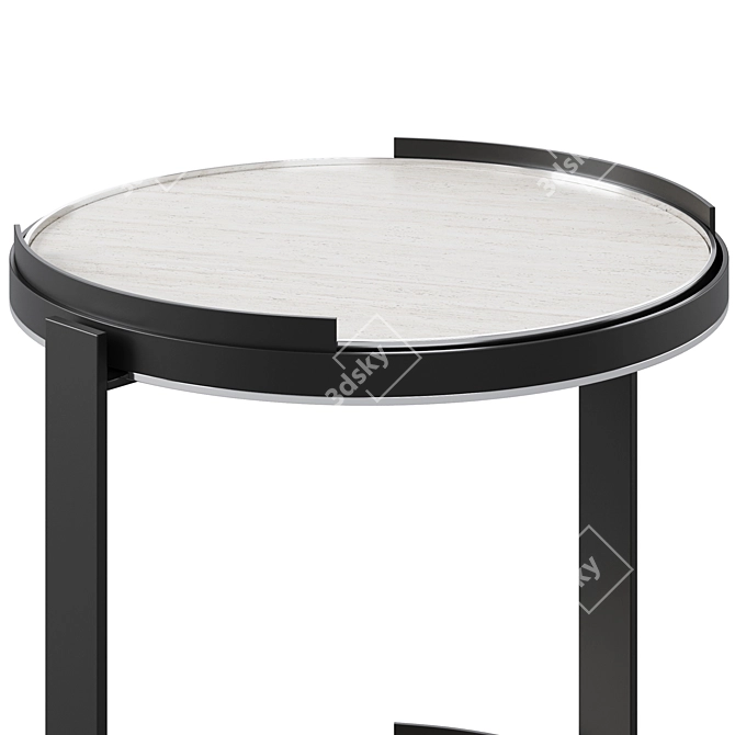 Modern Boulder Side Table Optimal 3D model image 2