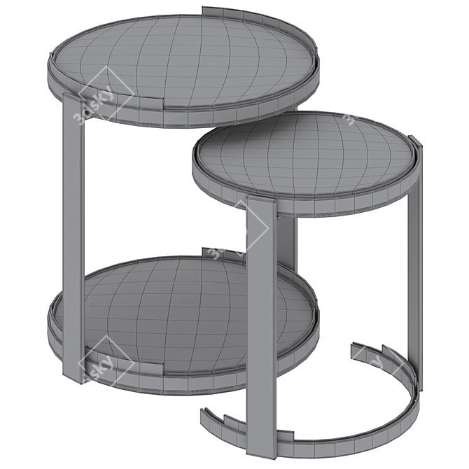 Modern Boulder Side Table Optimal 3D model image 5