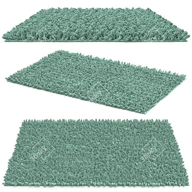 Chenille Bath Rug for Bathroom 3D model image 2