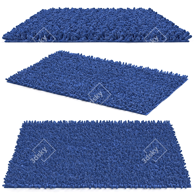 Chenille Bath Rug for Bathroom 3D model image 4