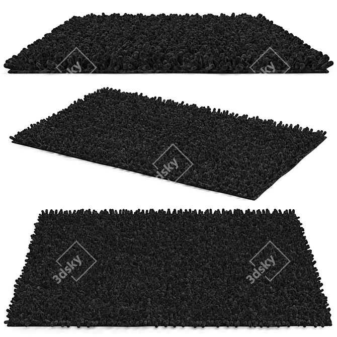 Chenille Bath Rug for Bathroom 3D model image 6