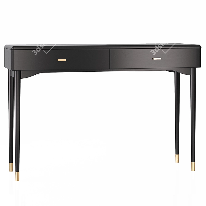 Novani Black Console with Drawers 3D model image 2