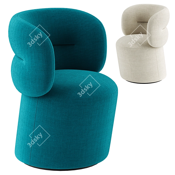 Sleek Armchair GETLUCKY 3D Model 3D model image 1