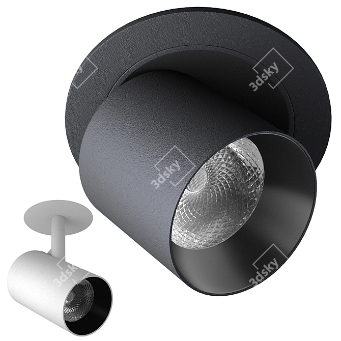 Sleek Recessed Lighting Solution 3D model image 1