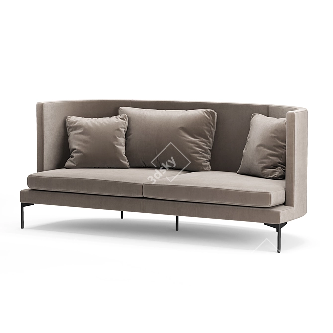 Modern Minimalist Living Divani Clan Sofa 3D model image 5