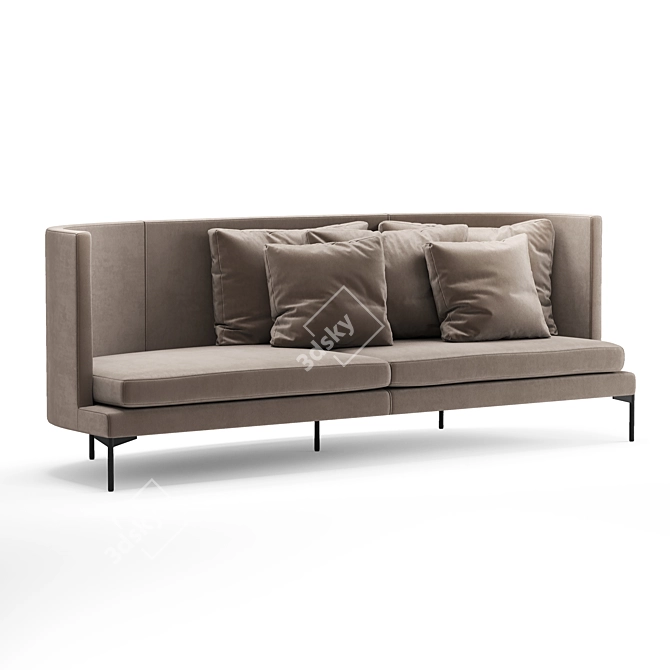 Modern and Stylish Living Divani Sofa 3D model image 3