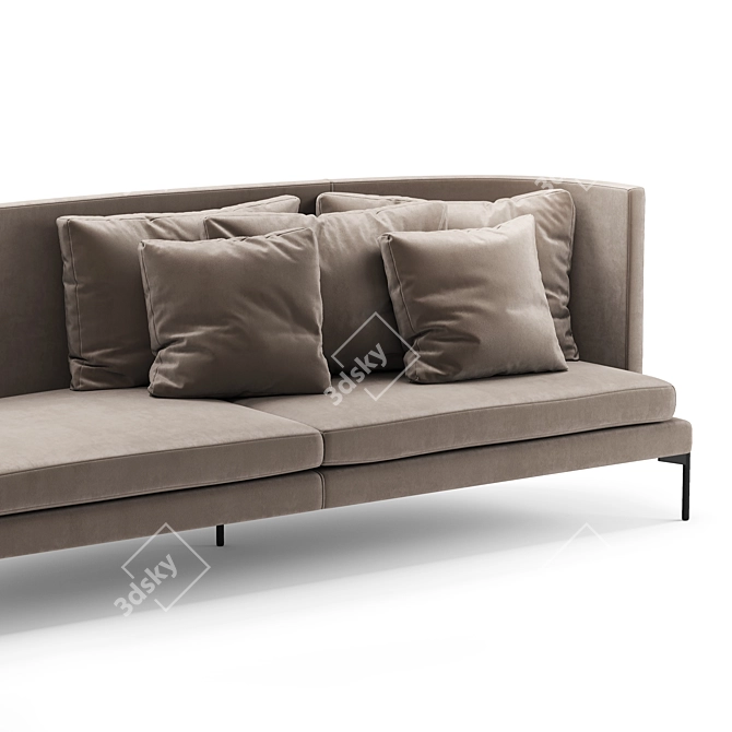 Modern and Stylish Living Divani Sofa 3D model image 5