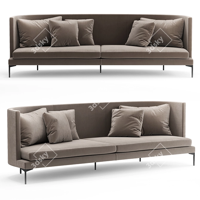 Modern Living Divani Clan Sofa 3D model image 1