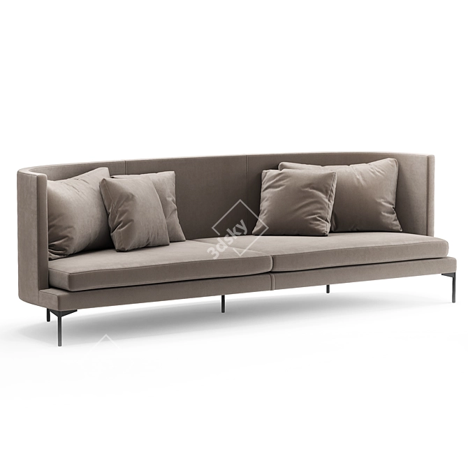 Modern Living Divani Clan Sofa 3D model image 3