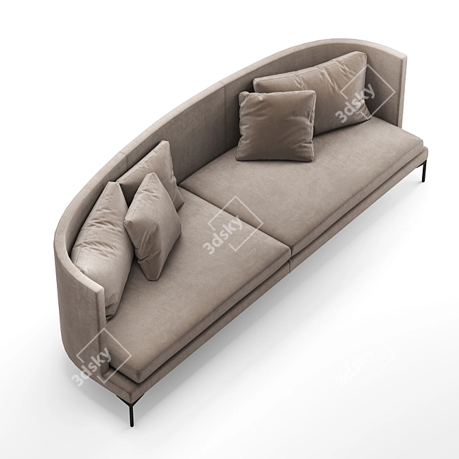 Modern Living Divani Clan Sofa 3D model image 4