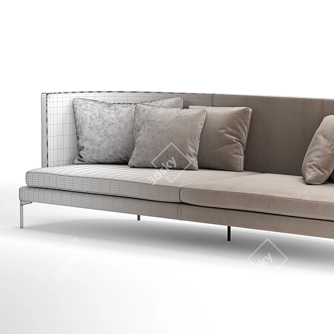 Modern Living Divani Clan Sofa 3D model image 6