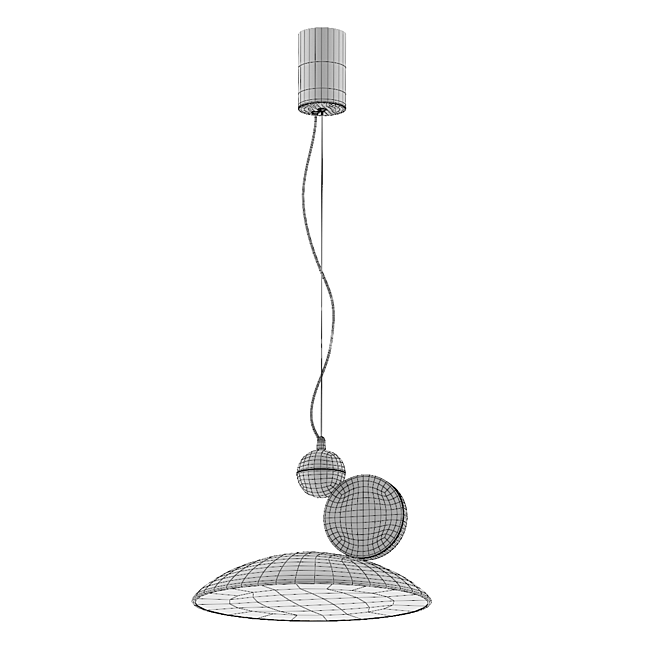 Hightech Travertino Pendant Light 3D model image 3