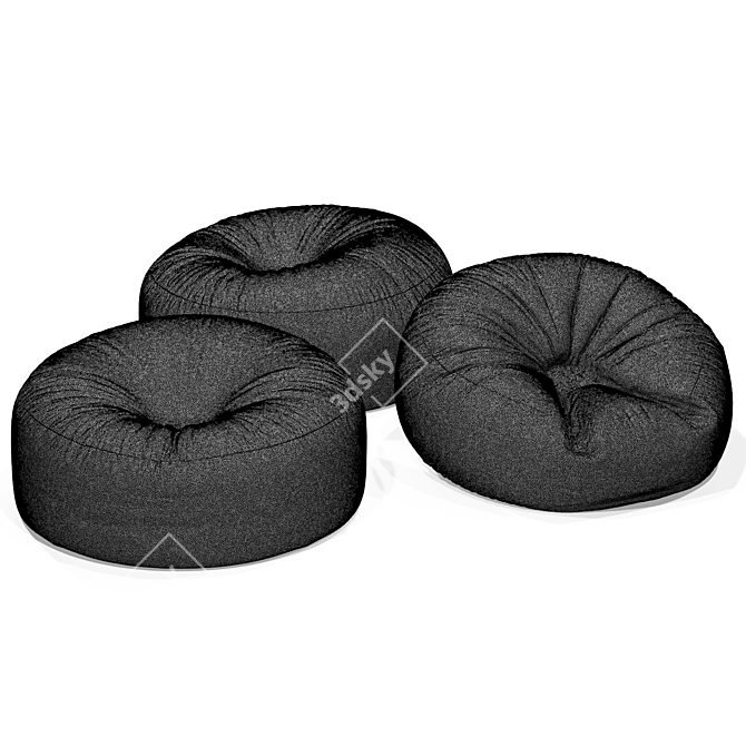 Bed Ottomans Set 3D model image 5