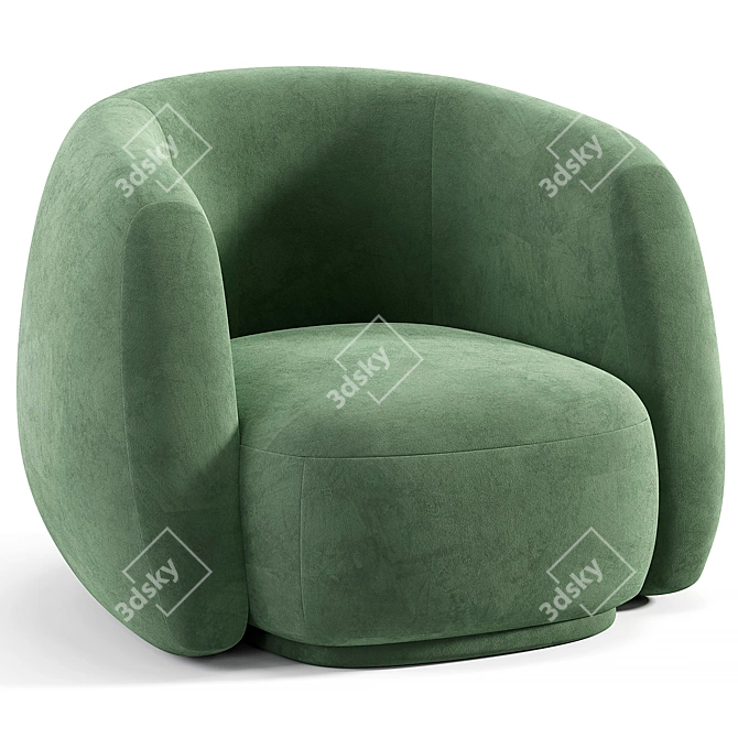 Modern Pacific Armchair Design 3D model image 1