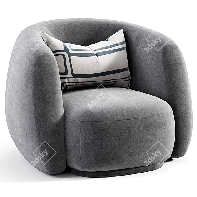 Modern Pacific Armchair Design 3D model image 5