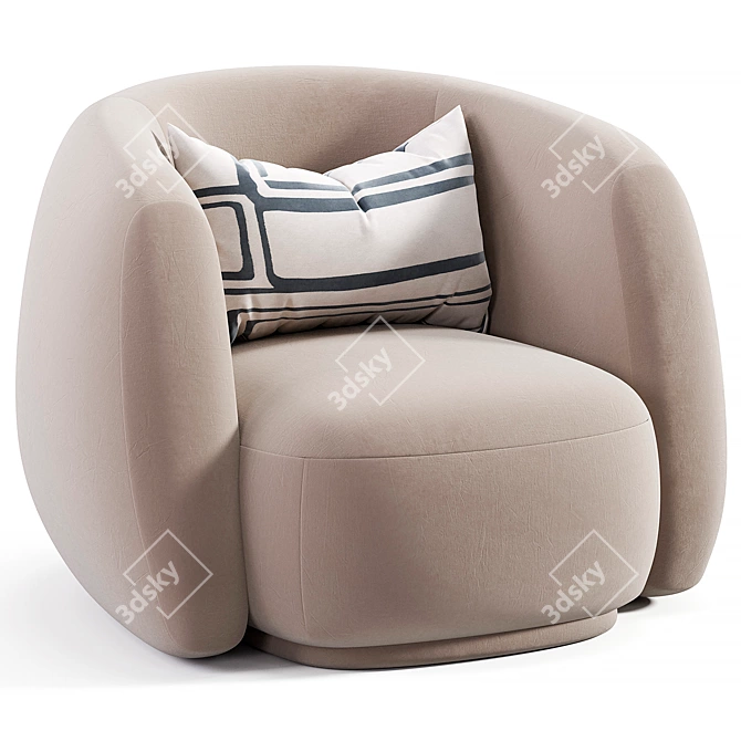 Modern Pacific Armchair Design 3D model image 6