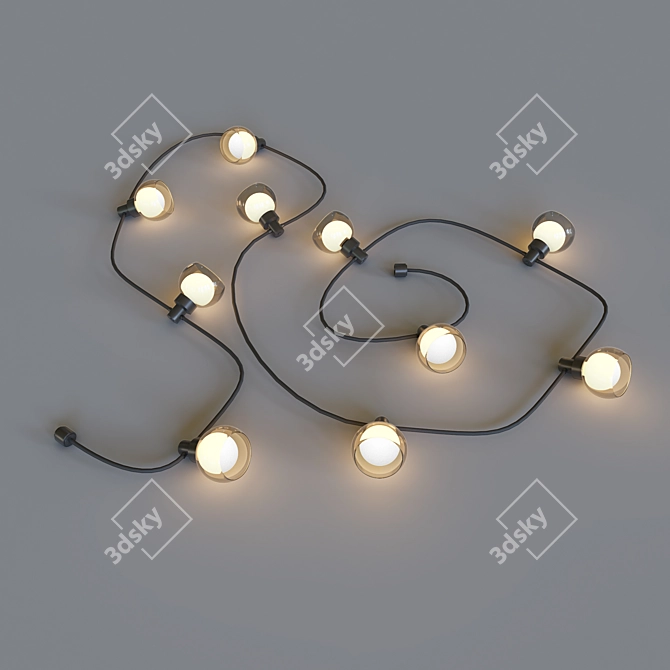 Adjustable Garland: Customizable Outdoor Decor 3D model image 3