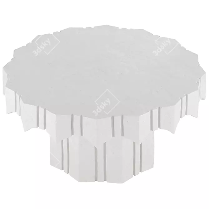 Sculptural Fortress Table for Inspiring Homes 3D model image 3