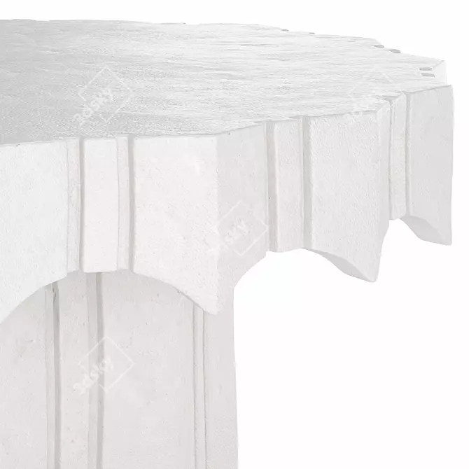 Sculptural Fortress Table for Inspiring Homes 3D model image 5