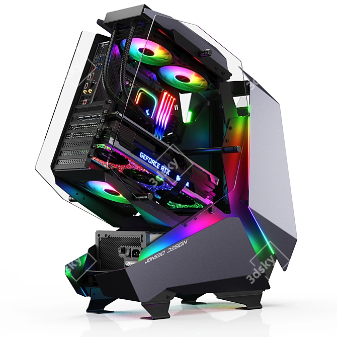 Dynamic RGB Gaming PC Kit 3D model image 3