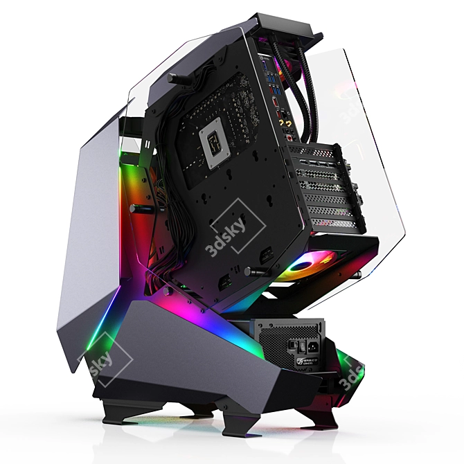 Dynamic RGB Gaming PC Kit 3D model image 4