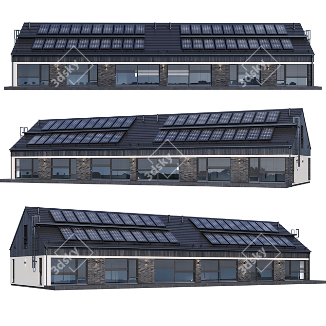 Two-Story House Model Kit 3D model image 2