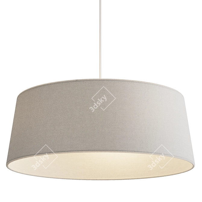 Contemporary Hotel Metal Pendant Light 3D model image 1