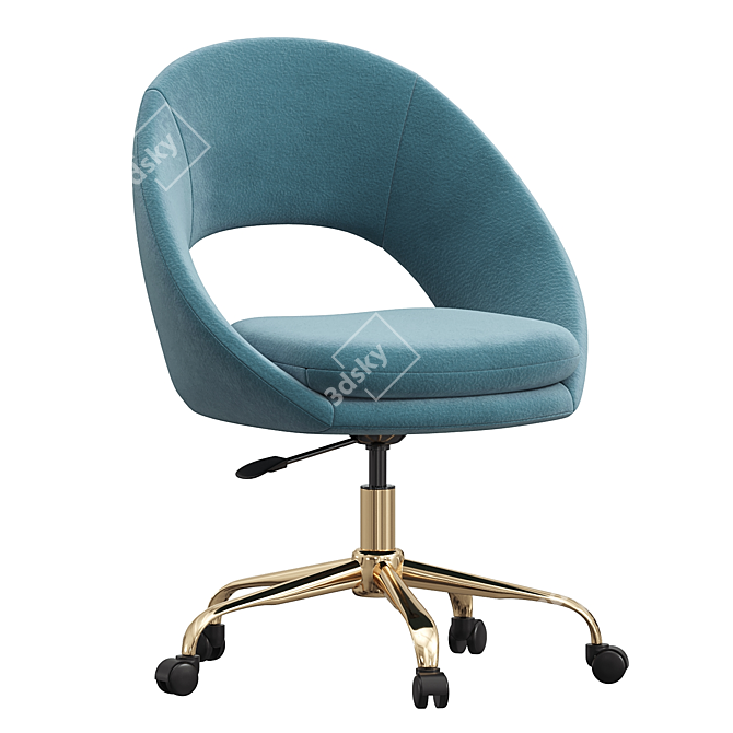 ErgoPro Blue Task Chair 3D model image 1