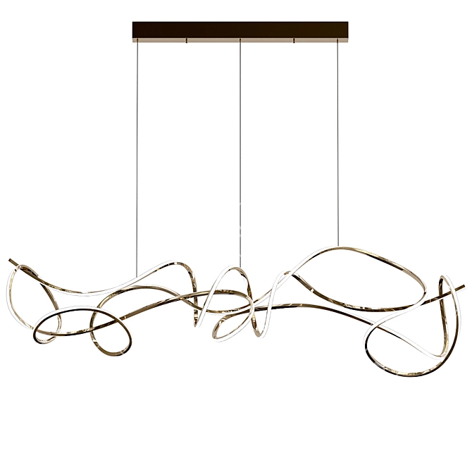 Modern NORVIN L Pendant Light 3D model image 1