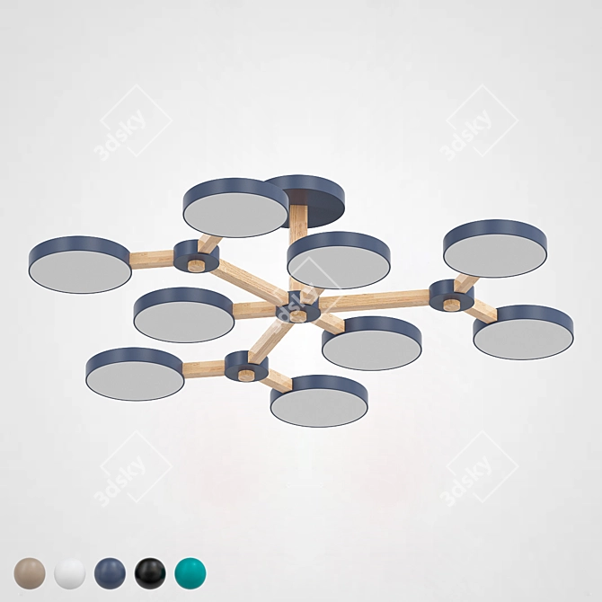 Turna Haki Pendant Chandelier 3D model image 2