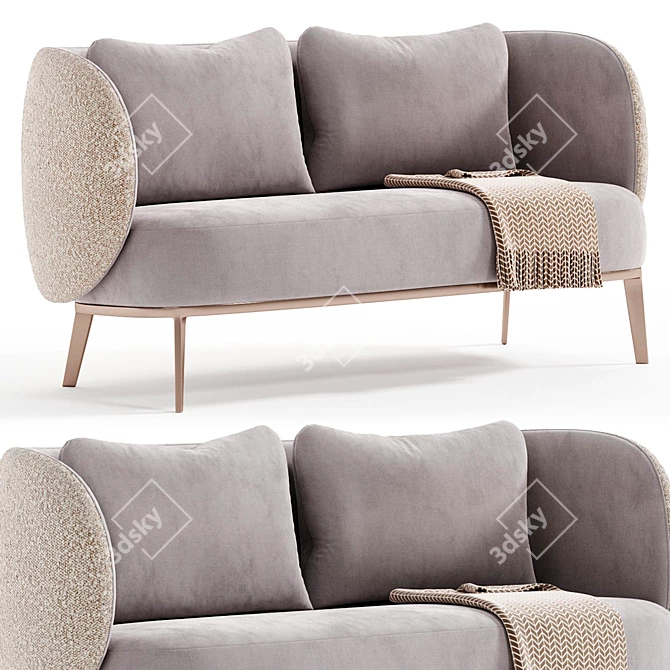 Elegant Cosona Sofa by Bruno Moinard 3D model image 1