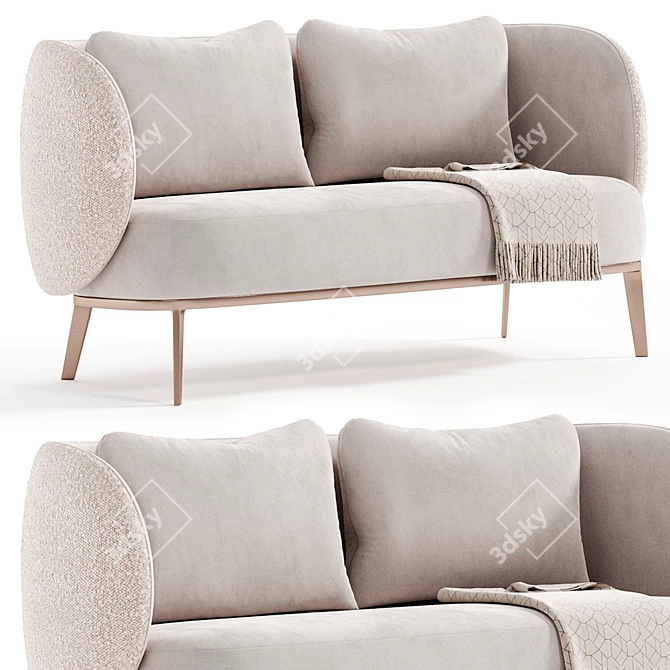 Elegant Cosona Sofa by Bruno Moinard 3D model image 3