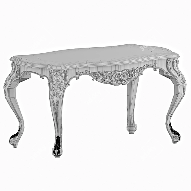 Baroque Classic Table 005 3D model image 5