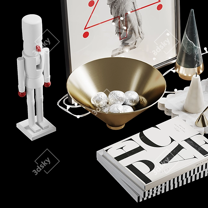 Festive Console Decor Set 3D model image 4