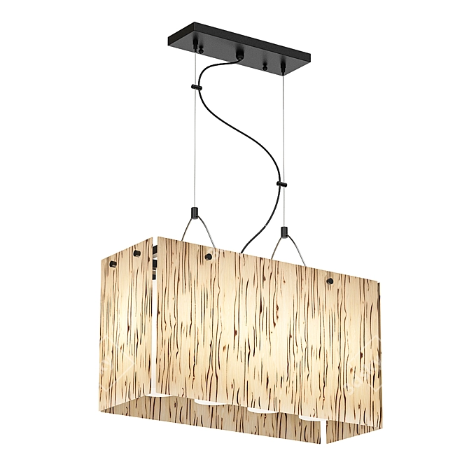 TIMBER Pendant Chandelier, Imperium Loft 3D model image 1