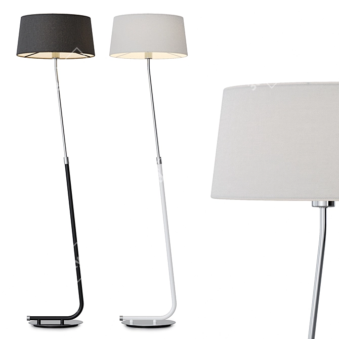 Modern Metal Floor Lamp "HOTEL 3D model image 2