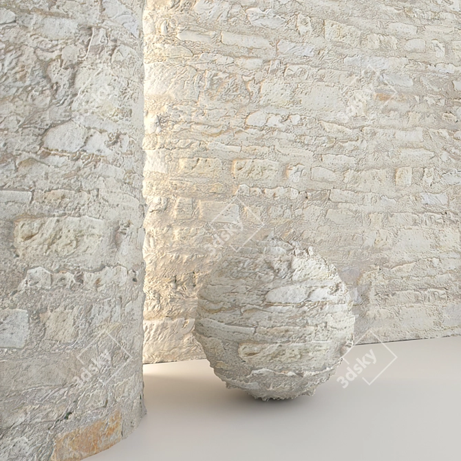 Stone Wall 16 3D Model 3D model image 1