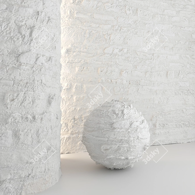 Stone Wall 16 3D Model 3D model image 2