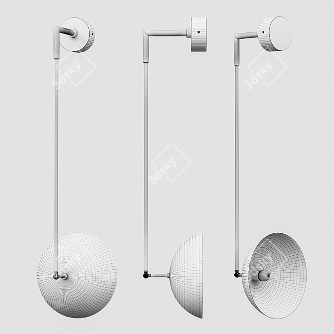 Elegant Tango Wall Sconce 3D model image 2