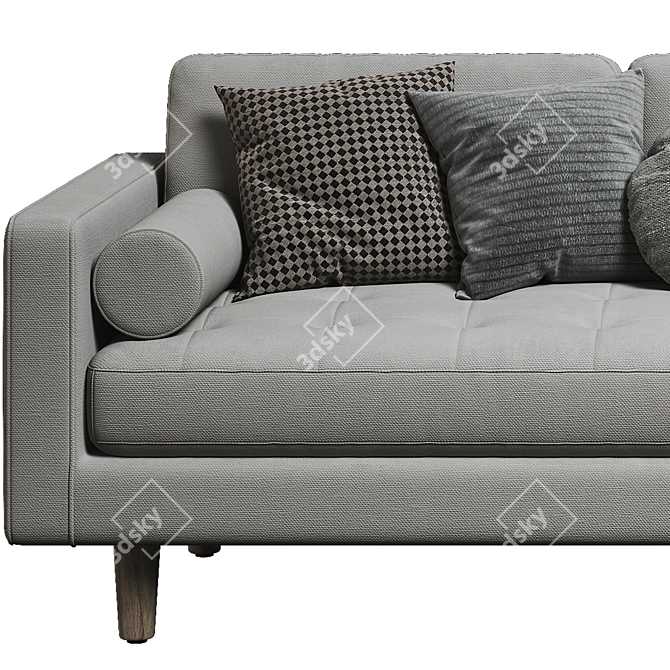 Modern Scandinavian Chaise Longue Sofa 3D model image 3