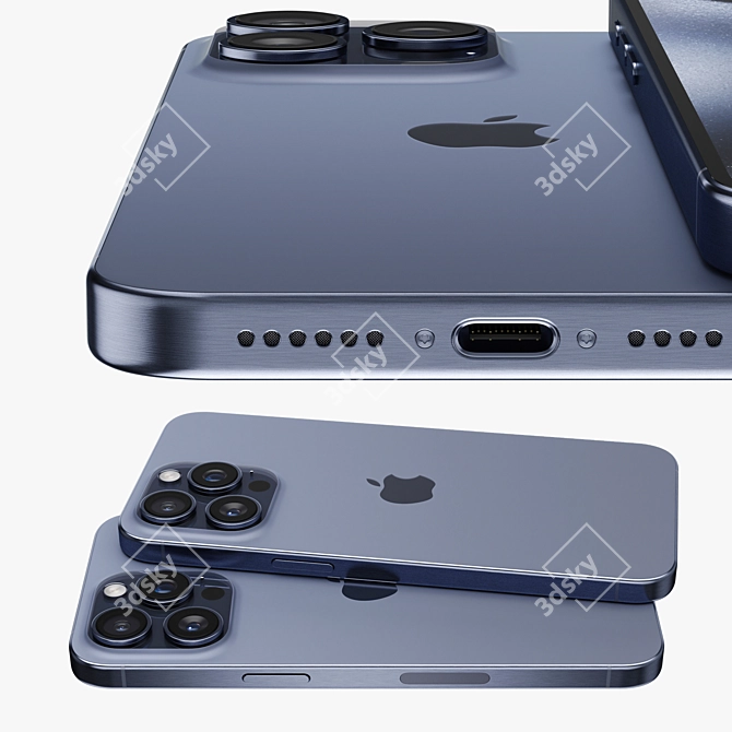 iPhone 15 Pro MAX Render Model 3D model image 2