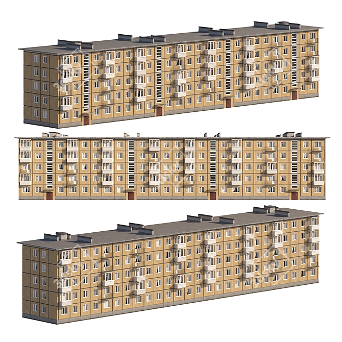 Modular Building Kit - Customizable Sizes 3D model image 1