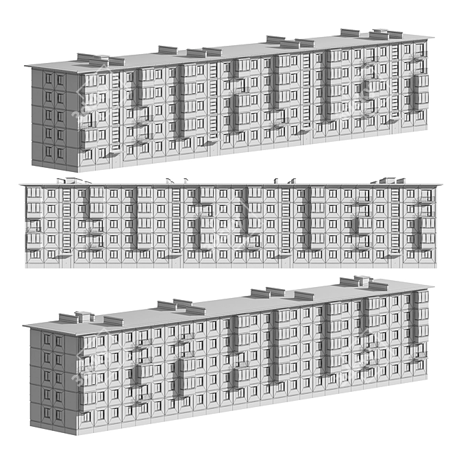 Modular Building Kit - Customizable Sizes 3D model image 6