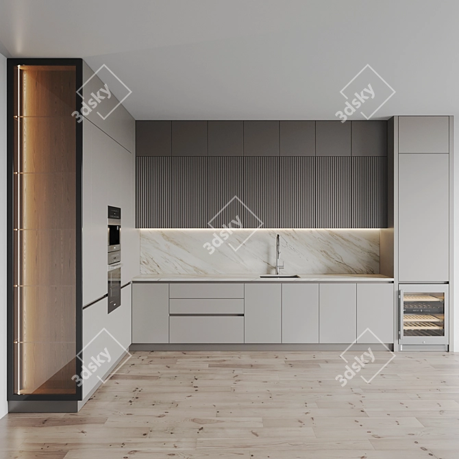 Modern Kitchen 3D Models Set 3D model image 3