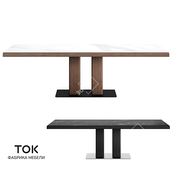 Twix 2 Dining Tables Set 3D model image 1