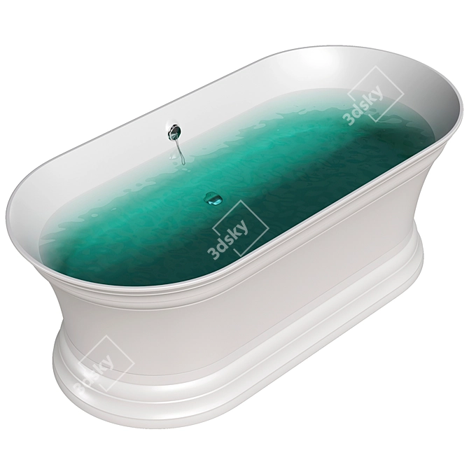 Astra Form Sharm Bathtub - Cast Marble 3D model image 4