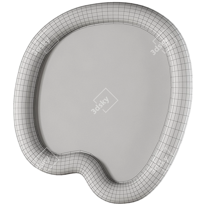 Zazu Wool Mirror: Elegant Reflection 3D model image 3