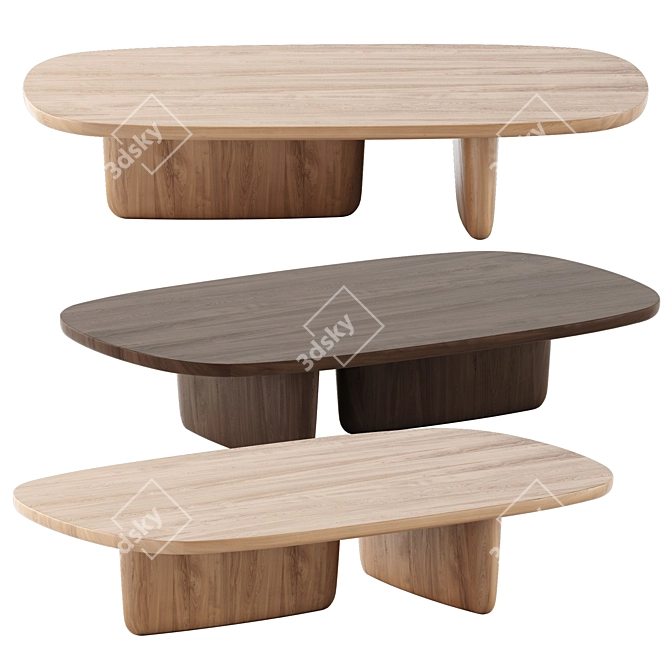 Tobi-Ishi Small Tables, Bebitalia Collection 3D model image 1